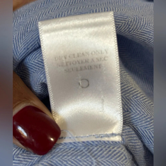 A.L.C Band Collar Button Long Sleeve Blouse Women Size XS - Picture 9 of 9